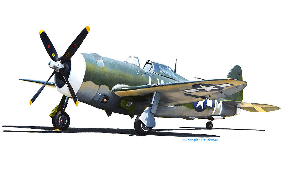 Republic P-47D Thunderbolt Digital Art by Douglas Castleman