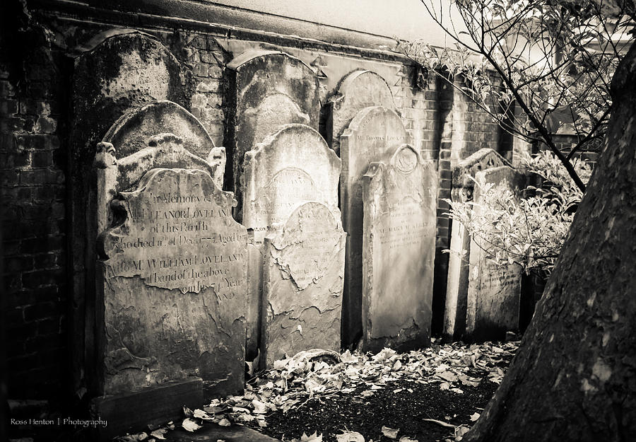 Repurposed Tombstones - for Eugene Atget Photograph by Ross Henton