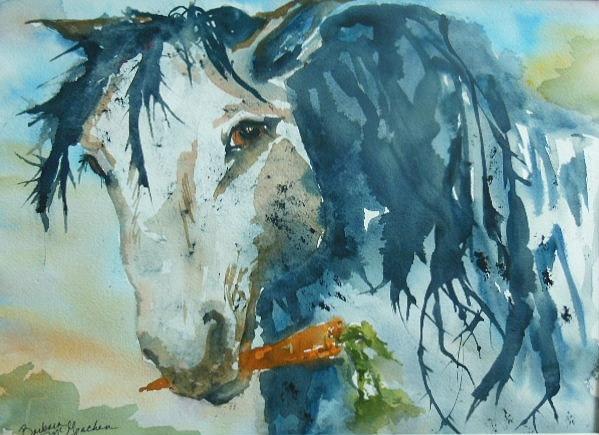 Rescue Horse Painting by Barbara McGeachen