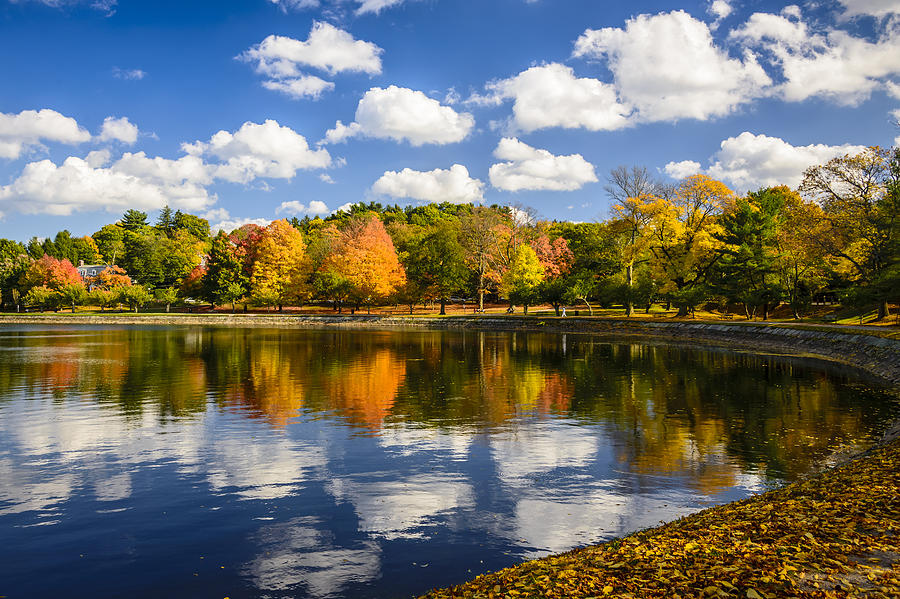 Reservoir in Autumn Photograph by Robert Mitchell