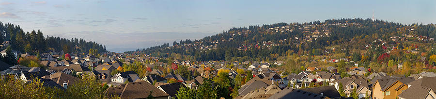 Portland Photograph - Residential Homes in Suburban North America by Jit Lim