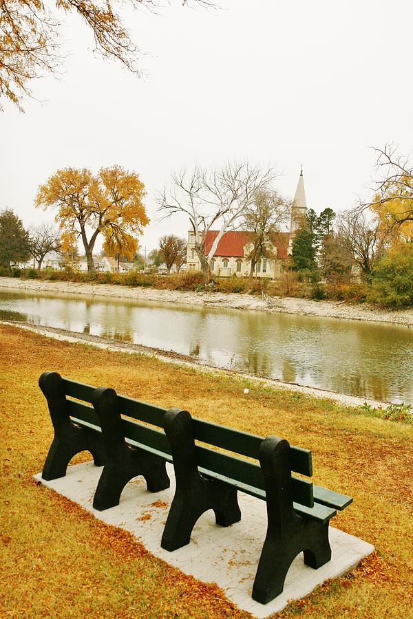 Bench Photograph - Rest a while In Ellis by Shirley Heier