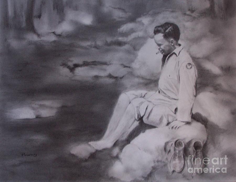 Black And White Drawing - Rest for the Weary by Mary Lynne Powers