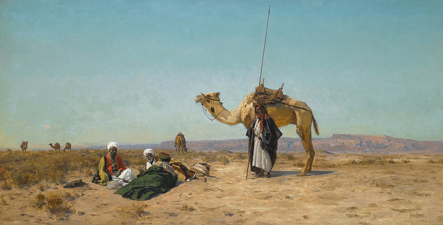 Beautiful Painting - Rest in the Syrian Desert by Eugen Bracht