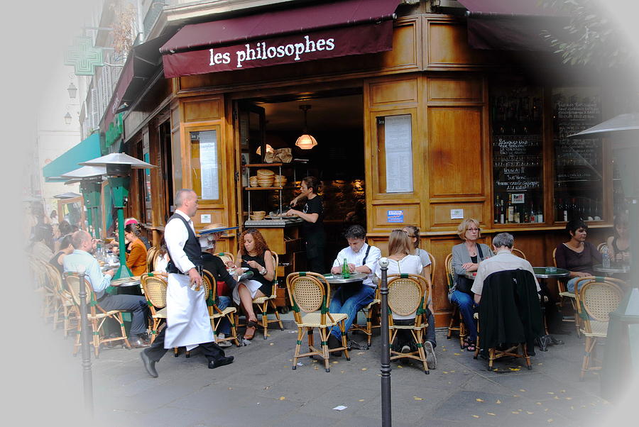 Restaurant les philosophes Photograph by Jacqueline M Lewis