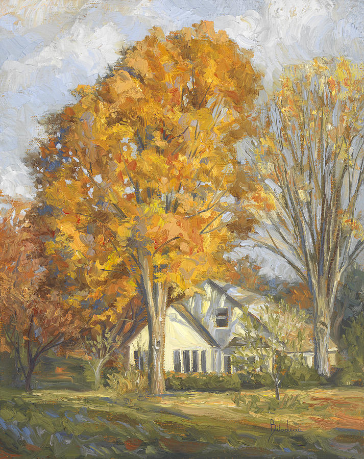 Restful Autumn Painting by Lucie Bilodeau