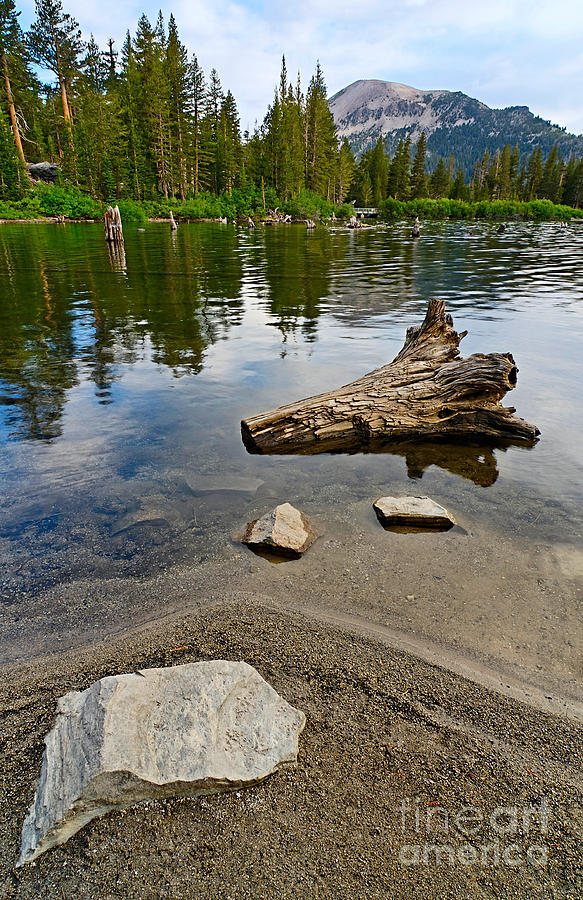 Nature Photograph - Resting - A very tranquil view of Twin Lakes in Mammoth California by Jamie Pham