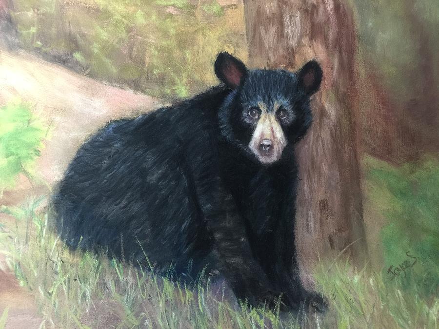 Resting Bear Painting by Joyce Spencer