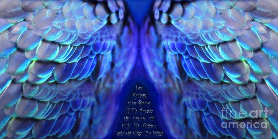 Wings Digital Art - Psalm 91 Wings by Constance Woods