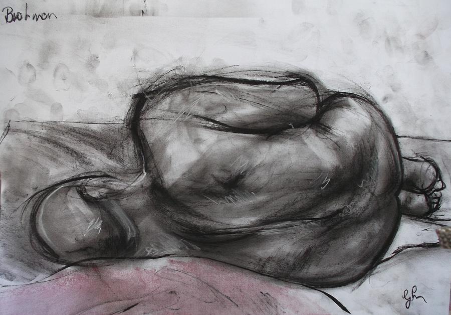 Nude Drawing - Resting Brahmin by Greg Hoey