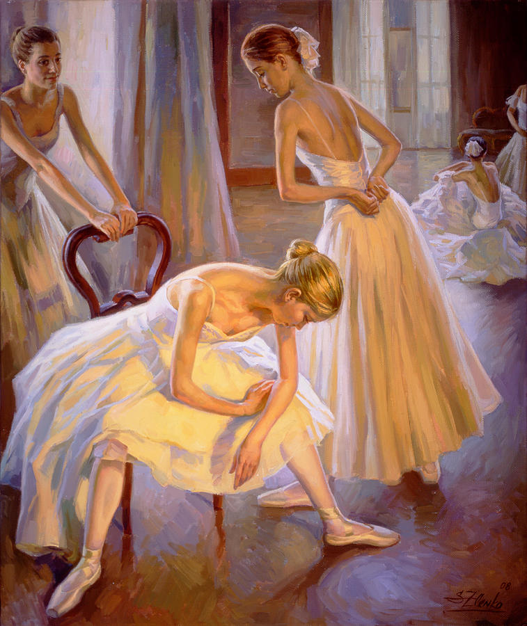 Resting dancers Painting by Serguei Zlenko