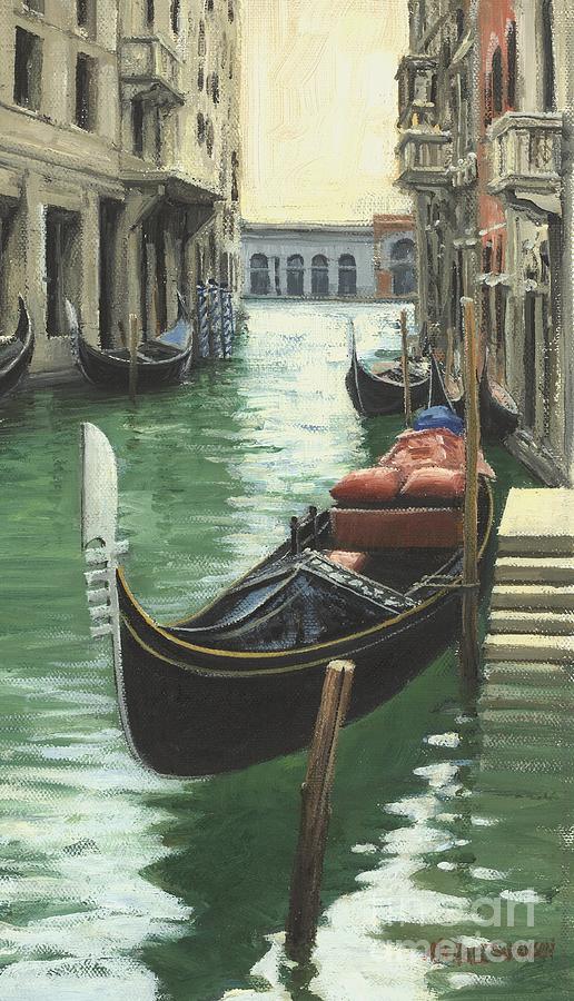 Resting Gondola Painting by Michael Swanson