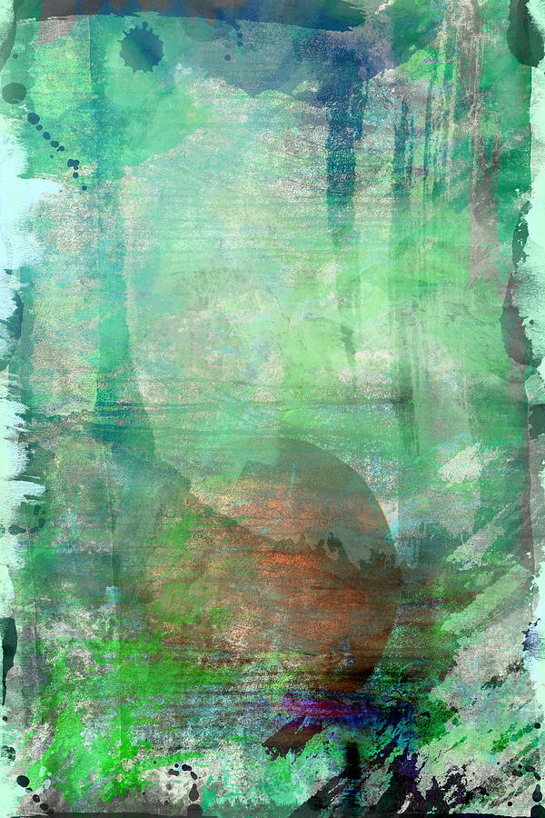 Resting in Green Painting by Modern Abstract