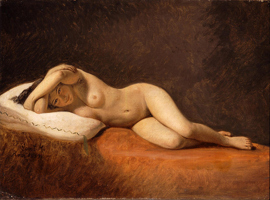 Resting Model Painting by Constantin Hansen