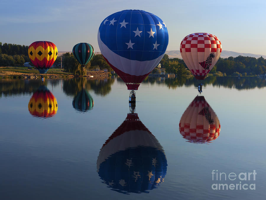 Balloons Photograph - Resting on the Water by Michael Dawson