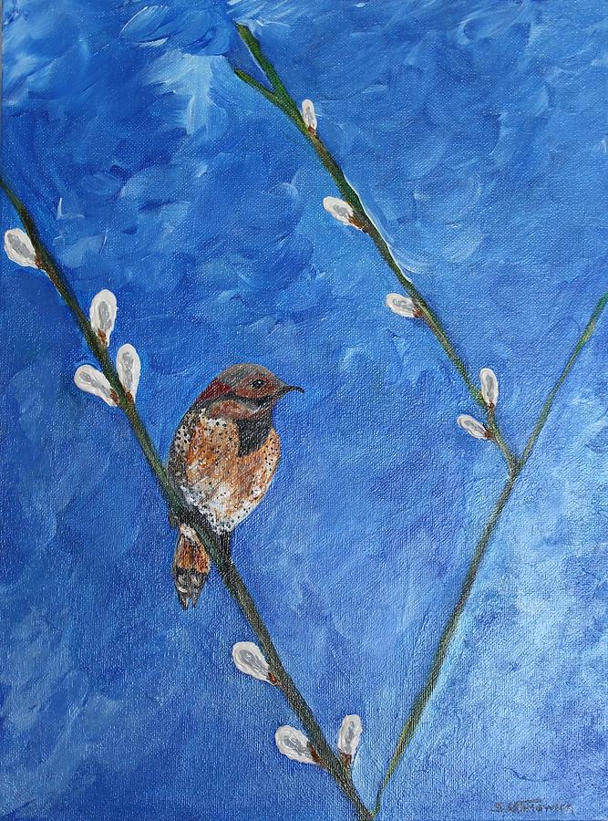 Bird Painting - Resting Spot by Sandra Artimowich