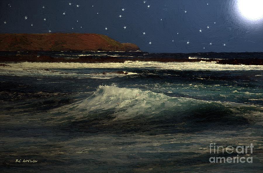 Nature Painting - Restless Sea by RC DeWinter