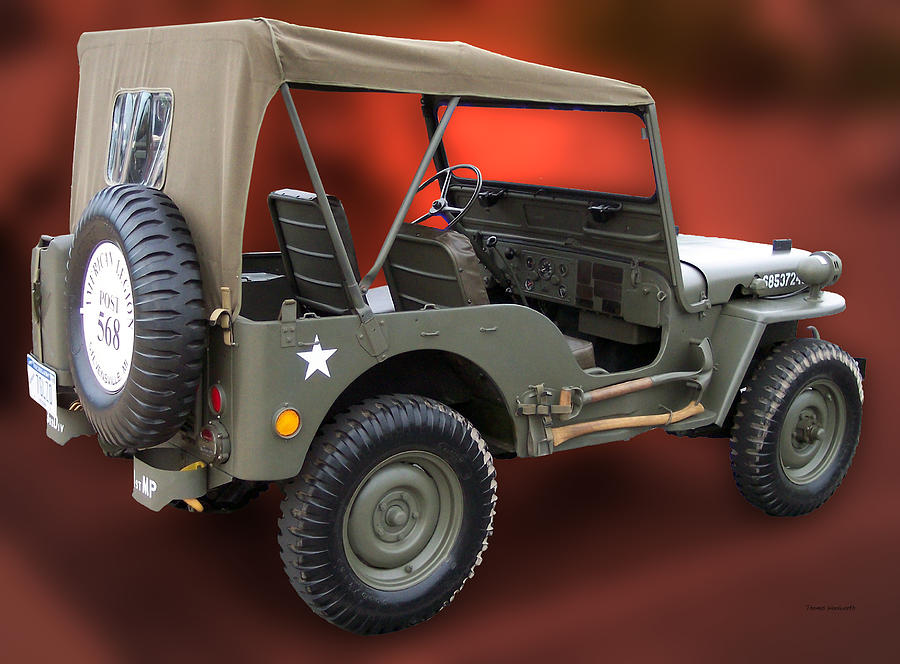 Vintage Photograph - Restored Jeep by Thomas Woolworth