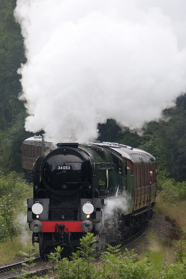 Restored steam engine 34053 Photograph by Tony Mills
