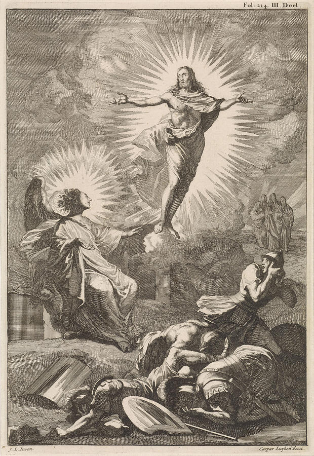 Christ Drawing - Resurrection Of Christ, Caspar Luyken, William Broedelet by Caspar Luyken And William Broedelet
