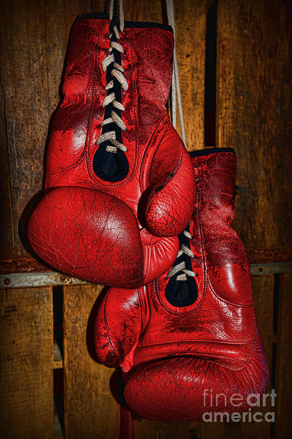 Fight Club Photograph - Retired Boxing Gloves by Paul Ward