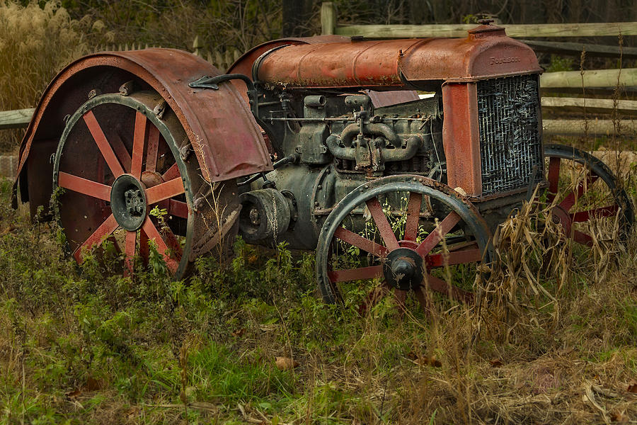 Vintage Photograph - Retired Fordson Tractor by Susan Candelario