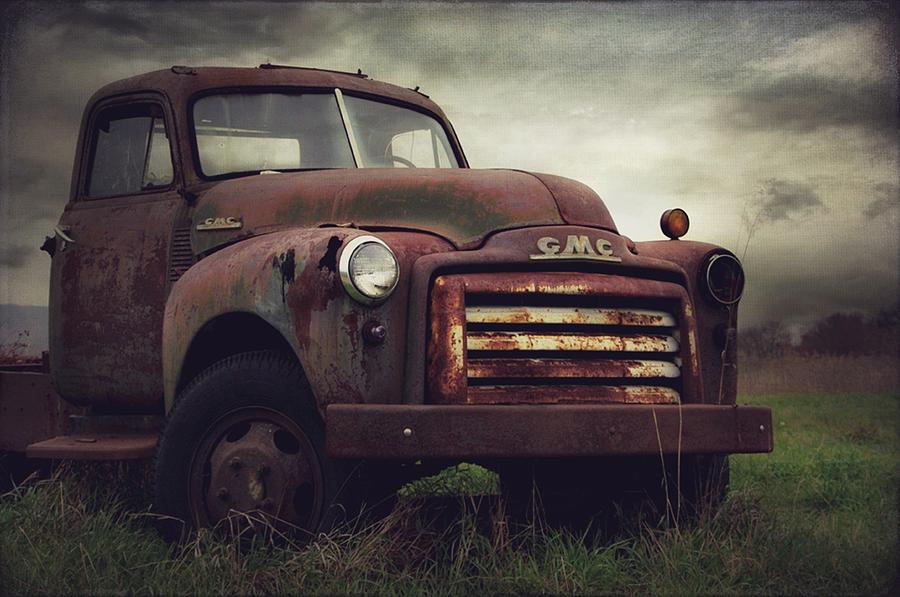 Truck Photograph - Retired GMC by Stephanie Calhoun