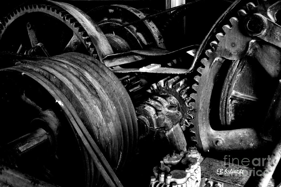 Retired Machines 01 - Gears Photograph by E B Schmidt