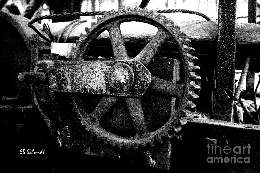 Retired Machines 14 - Cogwheel Photograph by E B Schmidt