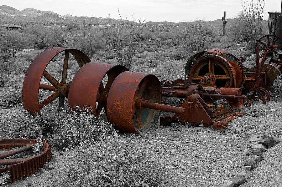 Retired Mining Equipment Photograph by Richard J Cassato