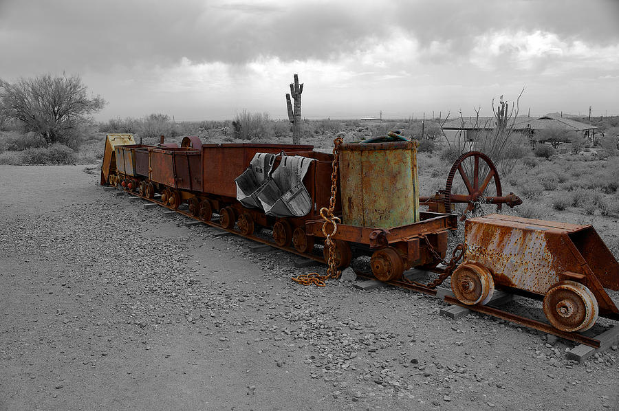 Retired Mining Ore Cars Photograph by Richard J Cassato