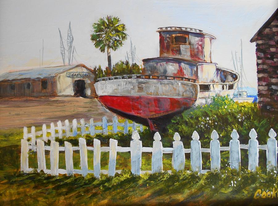 Retired Shrimper Painting by Michael Cook