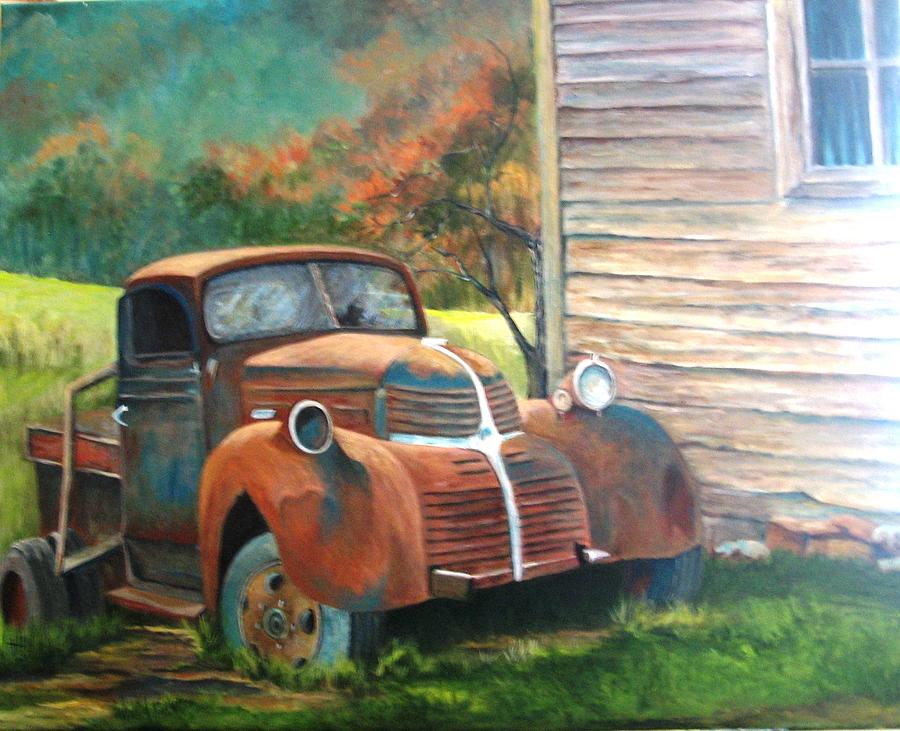 Truck Painting - Retired by Teresita Hightower