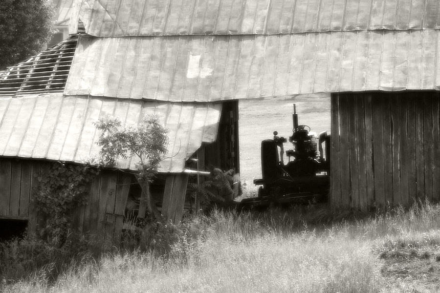 Barn Photograph - Retired Tractor by Heather Allen