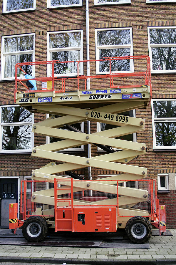 Retracted Scissor Lift Photograph by Chris Martin-bahr/science Photo Library