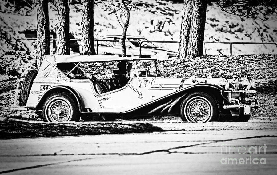 Car Photograph - Retro Cabriolet by Les Palenik
