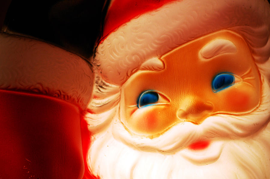 Retro Christmas Santa Claus Macro Warm and Glowing Photograph by Shawn OBrien