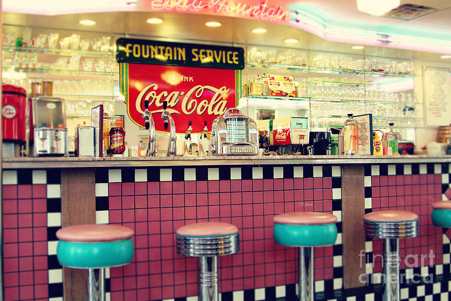 Vintage Photograph - Retro Diner by Sylvia Cook