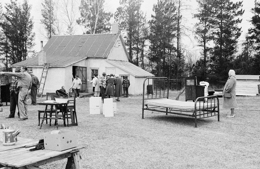 Retro Farm Close out Auction Sale 1957 Northern Minnesota Photograph by Donald Erickson Fine