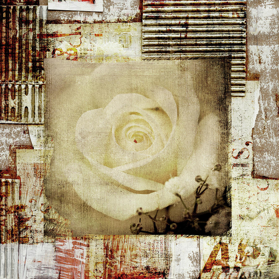 Retro flower Digital Art by Luz Graphic Studio