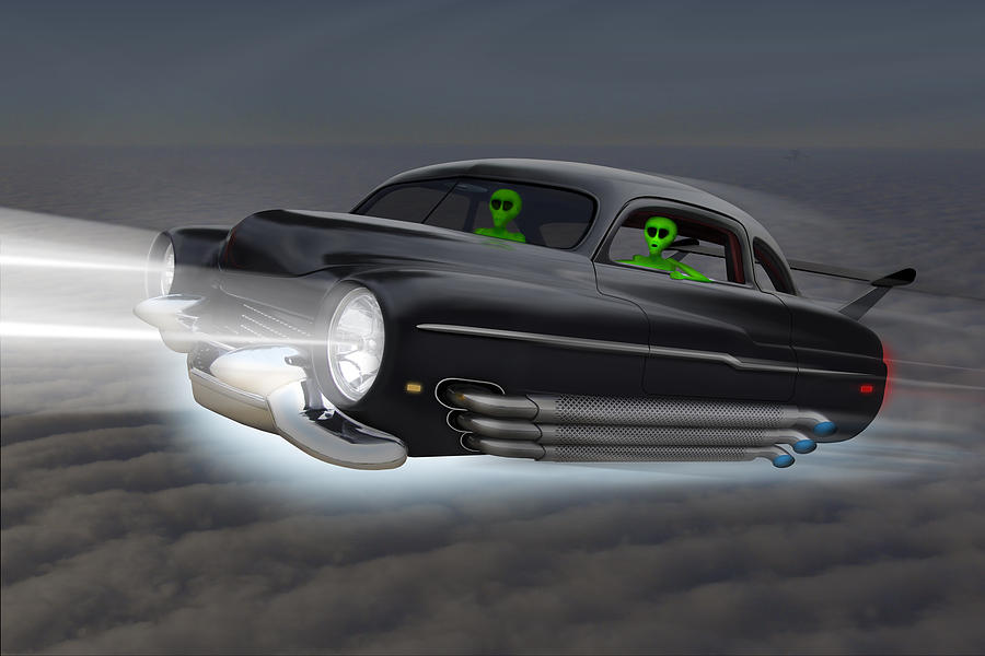 Flying object. Дизельпанк Маслкары. Летающая машина. Летающий ретро автомобиль. Летающий автомобиль арт.