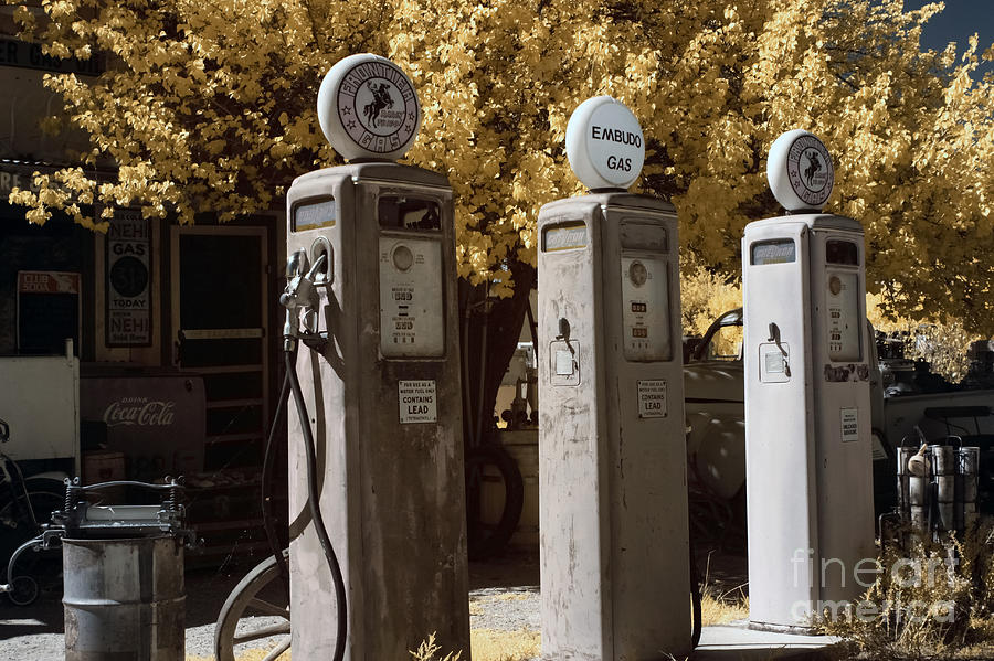 Transportation Photograph - Retro Gas Pumps by Keith Kapple