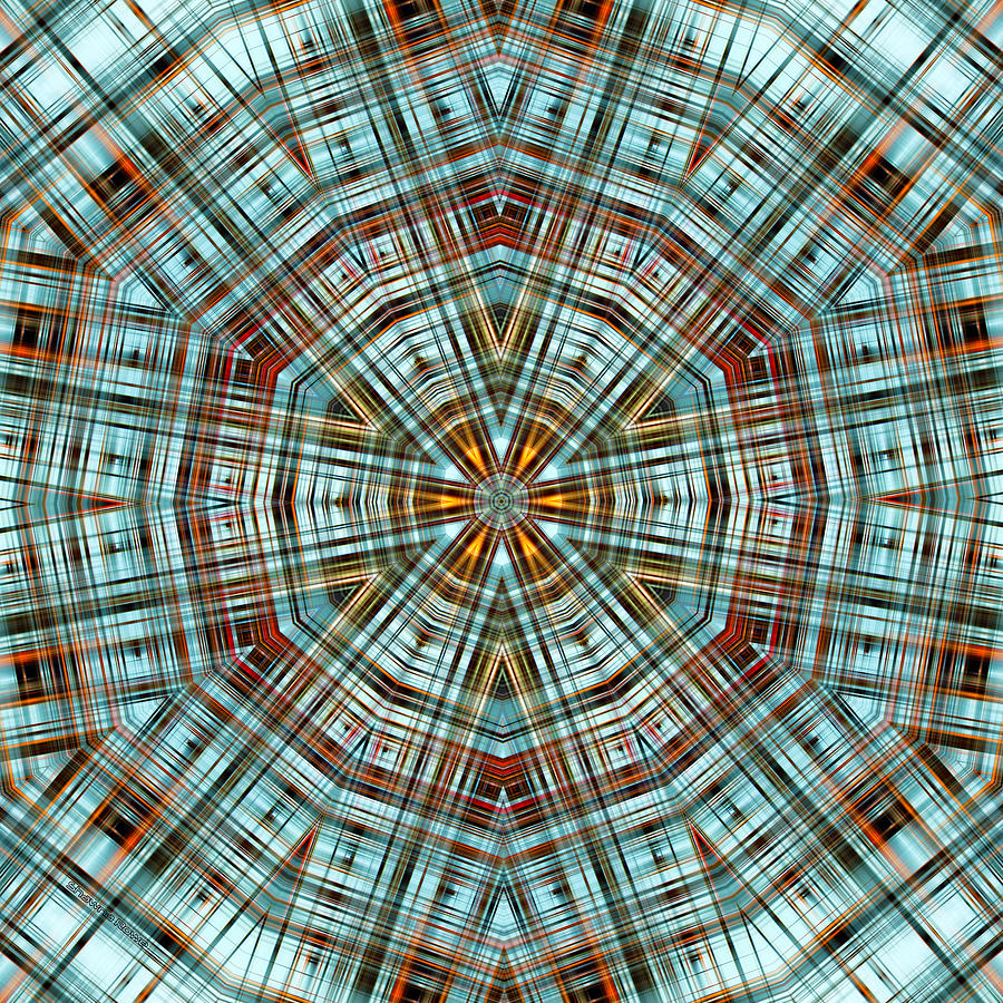 Retro Plaid Kaleidoscope 2 Digital Art by Shawna Rowe