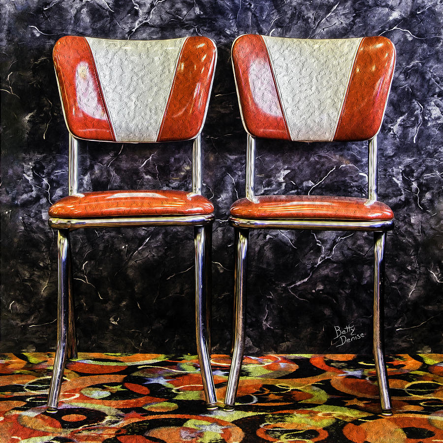 Retro Photograph - Retro Red Chairs by Betty Denise