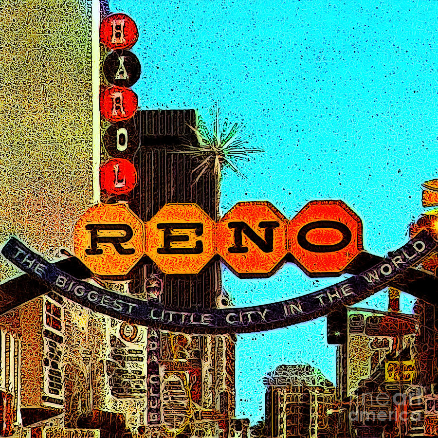 Retro Reno Nevada The Biggest Little City In The World 20130505v1 Photograph by Wingsdomain Art and Photography
