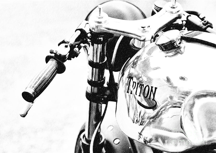 Motorcycle Photograph - Retro Triton by Tim Gainey