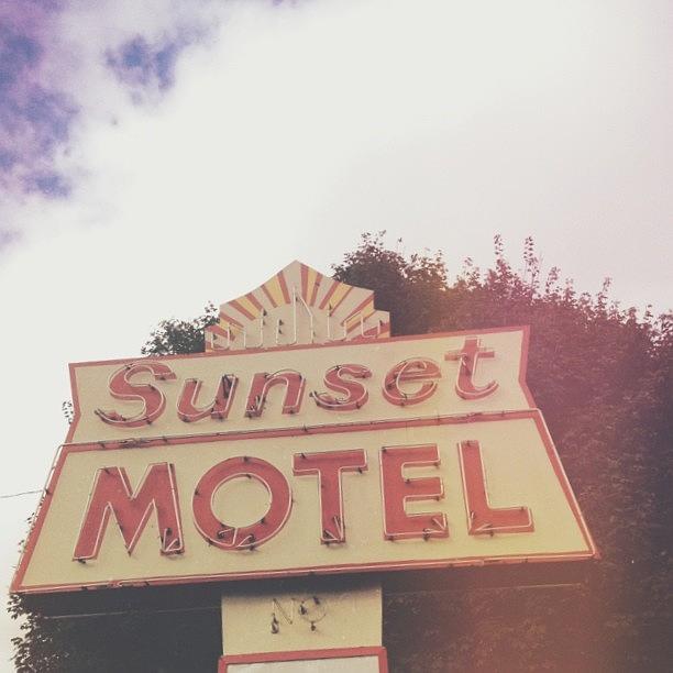 Vintage Photograph - #retro #vintage #sign #motel by Jennifer Campbell