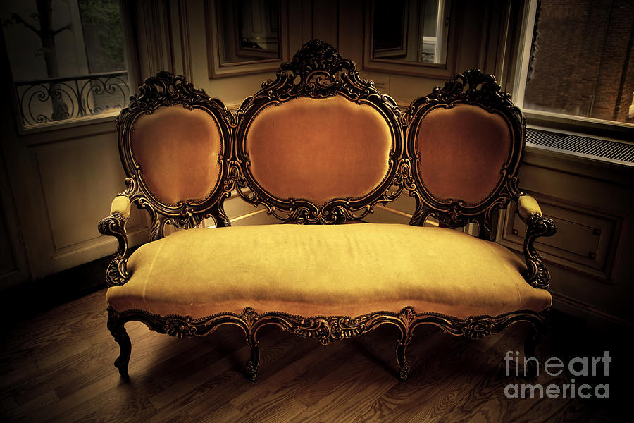Vintage Photograph - Retro vintage sofa by Michal Bednarek
