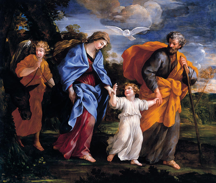 Return from the Flight into Egypt Painting by Giovanni Francesco Romanelli