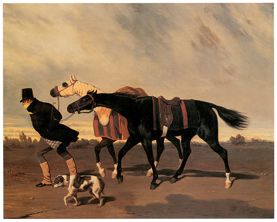 Horse Painting - Return from the Race by Alfred De Dreux